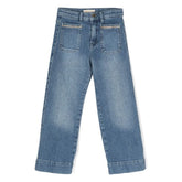 Chain Detailing Straight Leg Jeans